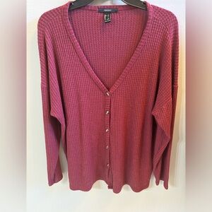 Knitted Button Down Long Sleeve Top